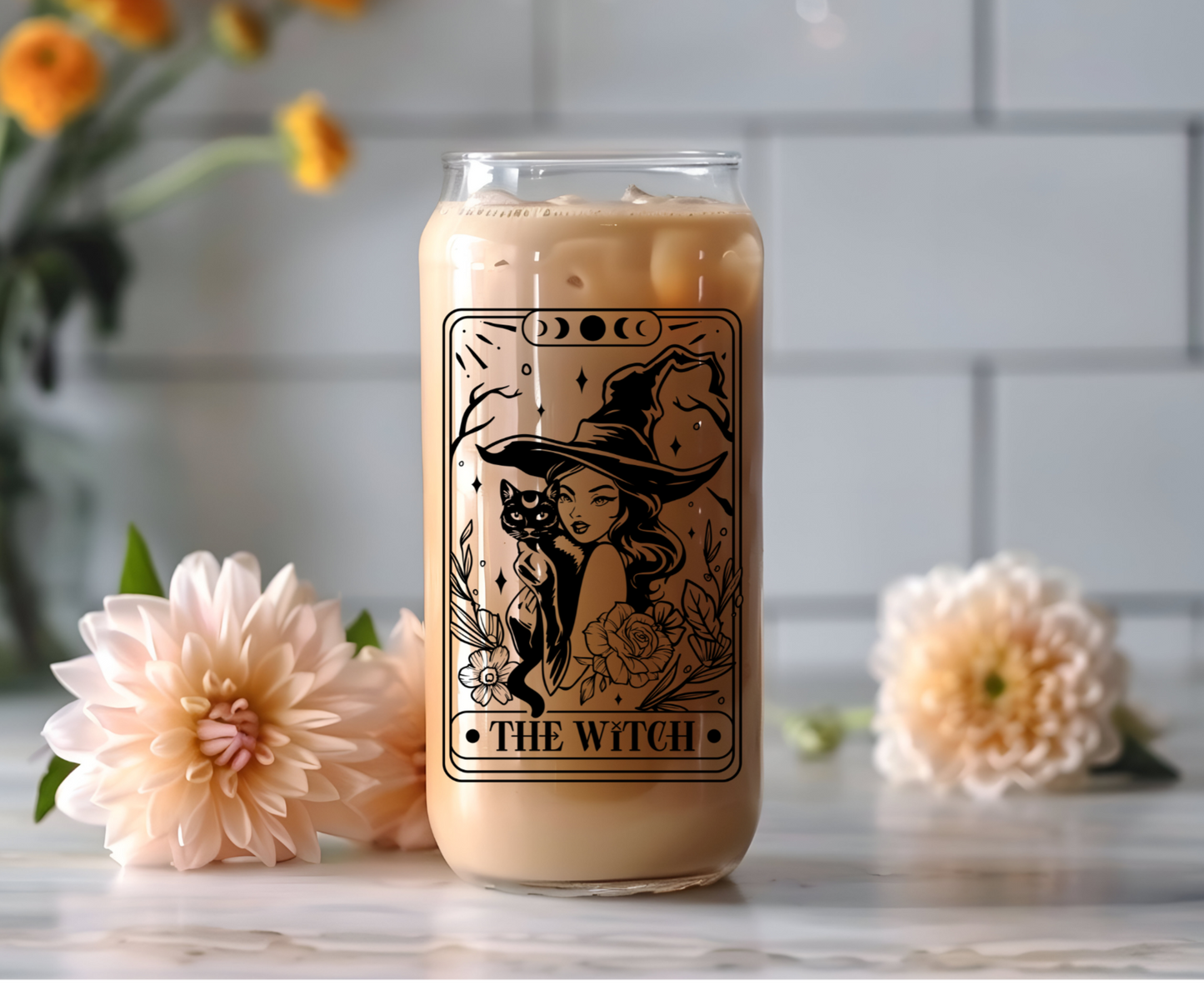 Tarot Card | The Witch | Libbey Glass Cup