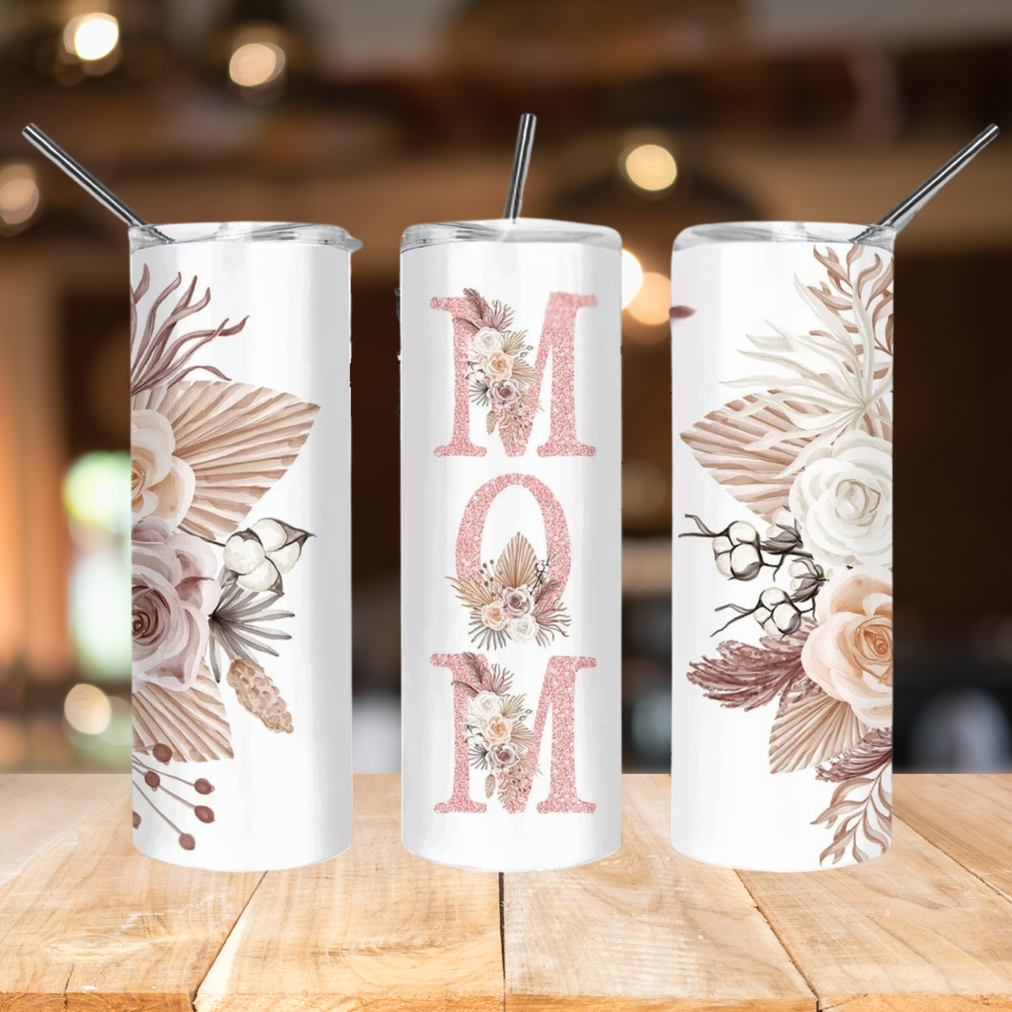 Mom Floral Boho | Full Design Skinny Tumbler
