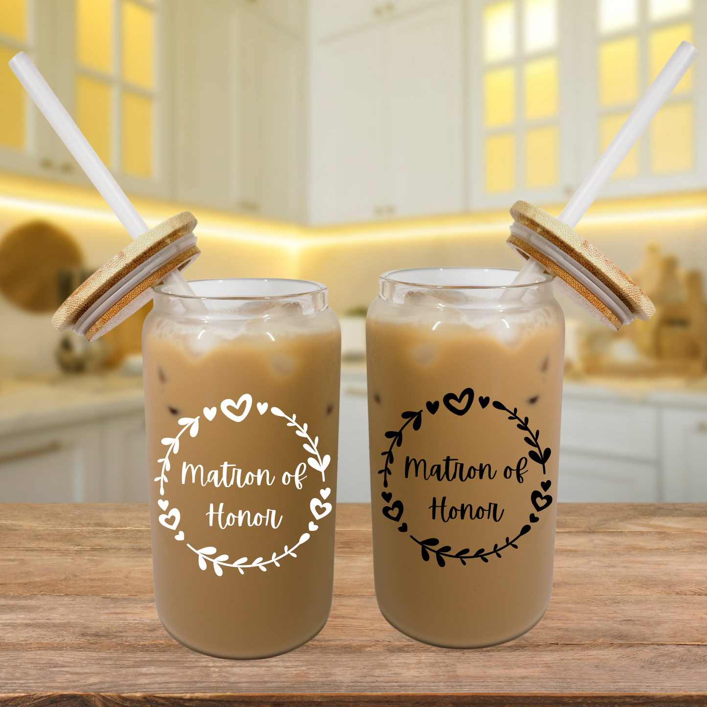Bridal Party Titles | Bride Tribe with Vine | Libbey Glass Cup