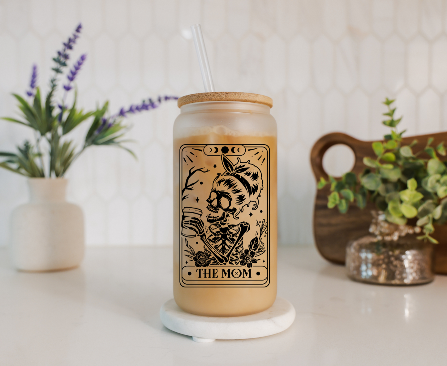 Tarot Card | The Mom | Libbey Glass Cup