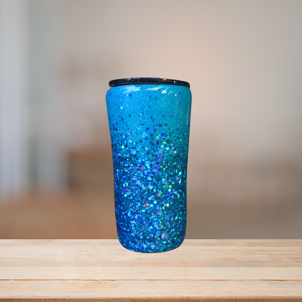 Blue Glitter Tumbler | Personalized Tumbler