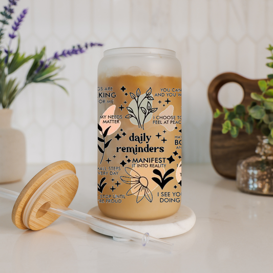 Daily Reminders | Positive Affirmations | Libbey Glass Cup