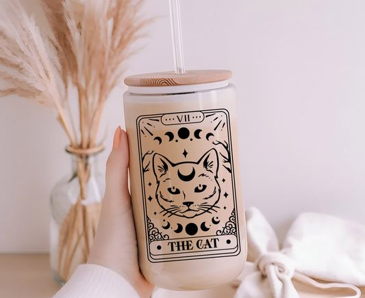Tarot Card | The Cat | Libbey Glass Cup