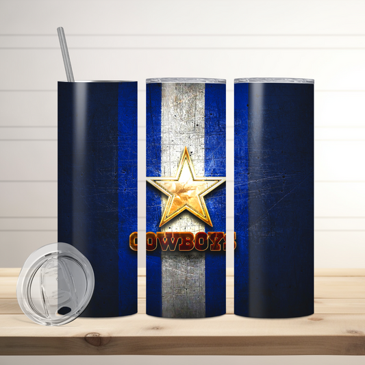 Dallas Cowboys Football Inspired Tumbler