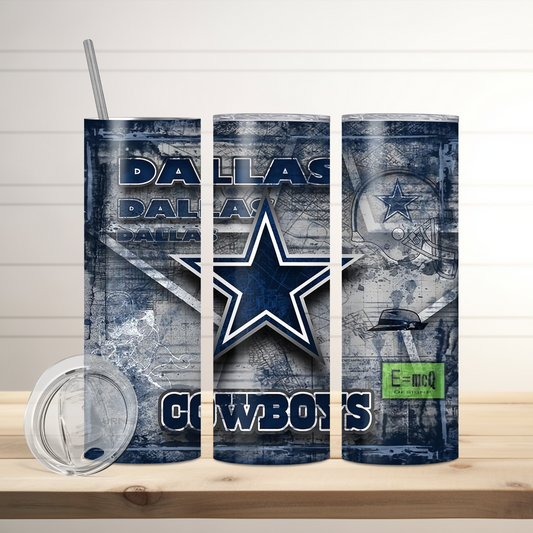 Dallas Cowboys Football Inspired Tumbler