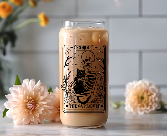 Tarot Card | The Cat Lover | Libbey Glass Cup