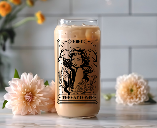 Tarot Card | The Cat Lover | Libbey Glass Cup