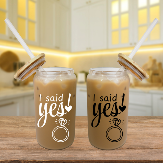 I Said Yes | Engaged | Libbey Glass Cup