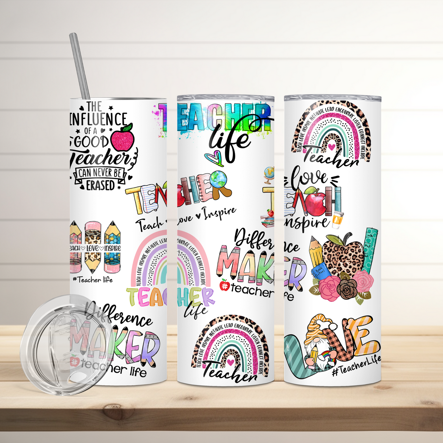 Teacher Life Tumbler | Full Design Skinny Tumbler