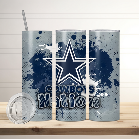 Dallas Cowboys Football Inspired Tumbler