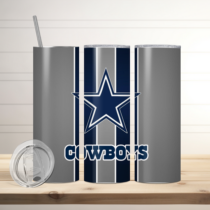 Dallas Cowboys Football Inspired Tumbler