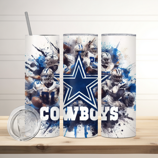 Dallas Cowboys Football Inspired Tumbler