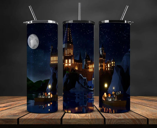 Harry Potter Hogwarts Castle Tumbler | Full Design Skinny Tumbler