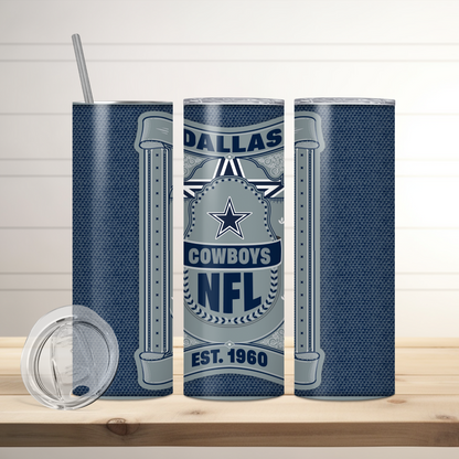 Dallas Cowboys Football Inspired Tumbler