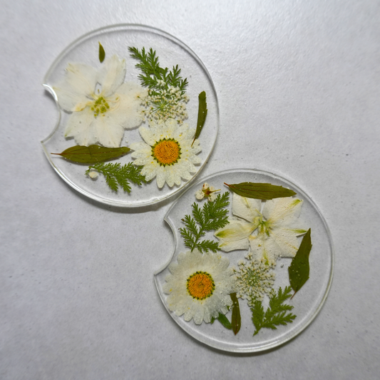 Ivory Floral Car Coasters