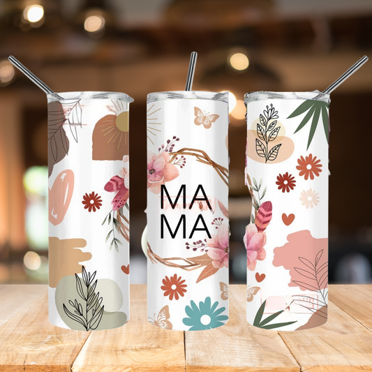 Mama Floral Boho | Full Design Skinny Tumbler
