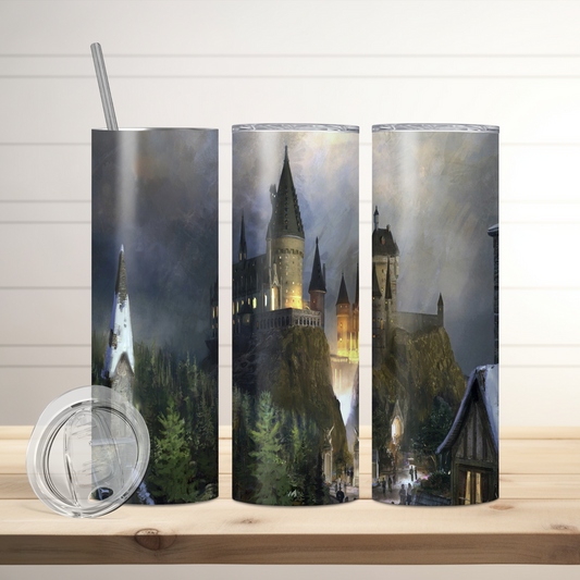 Harry Potter Hogwarts Castle Tumbler | Full Design Skinny Tumbler