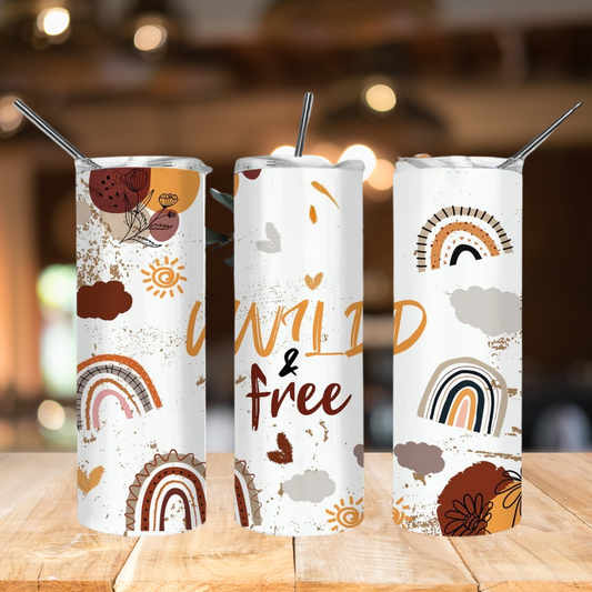 Boho Wild & Free | Full Design Skinny Tumbler