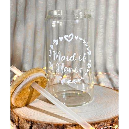 Bridal Party Titles | Bride Tribe with Vine | Libbey Glass Cup