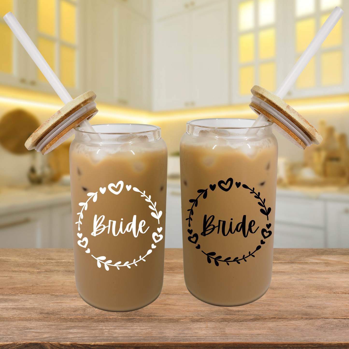 Bridal Party Titles | Bride Tribe with Vine | Libbey Glass Cup