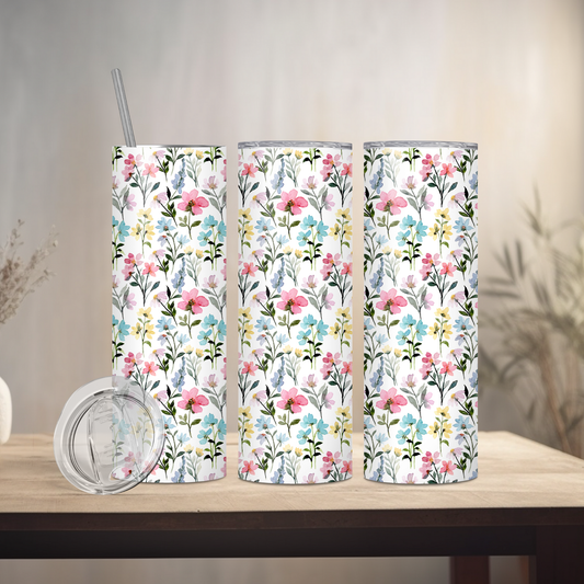 Spring Floral | 20oz Skinny | Full Design Skinny Tumbler | 2025 Spring Collection