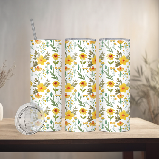 Spring Floral | 20oz Skinny | Full Design Skinny Tumbler | 2025 Spring Collection
