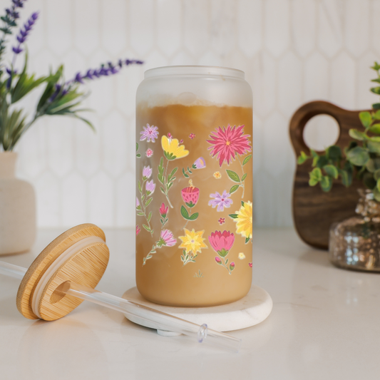Libbey Glass Cup | Boho Floral