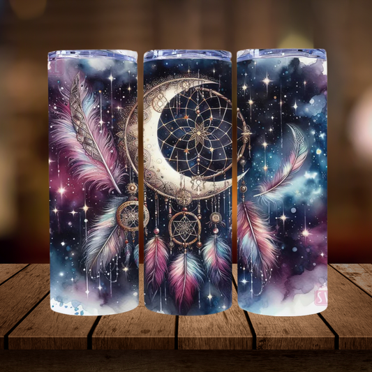 Celestial Dreamcatcher | Boho | Full Design Skinny Tumbler
