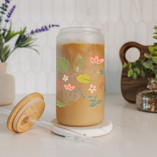 Libbey Glass Cup | Boho Floral
