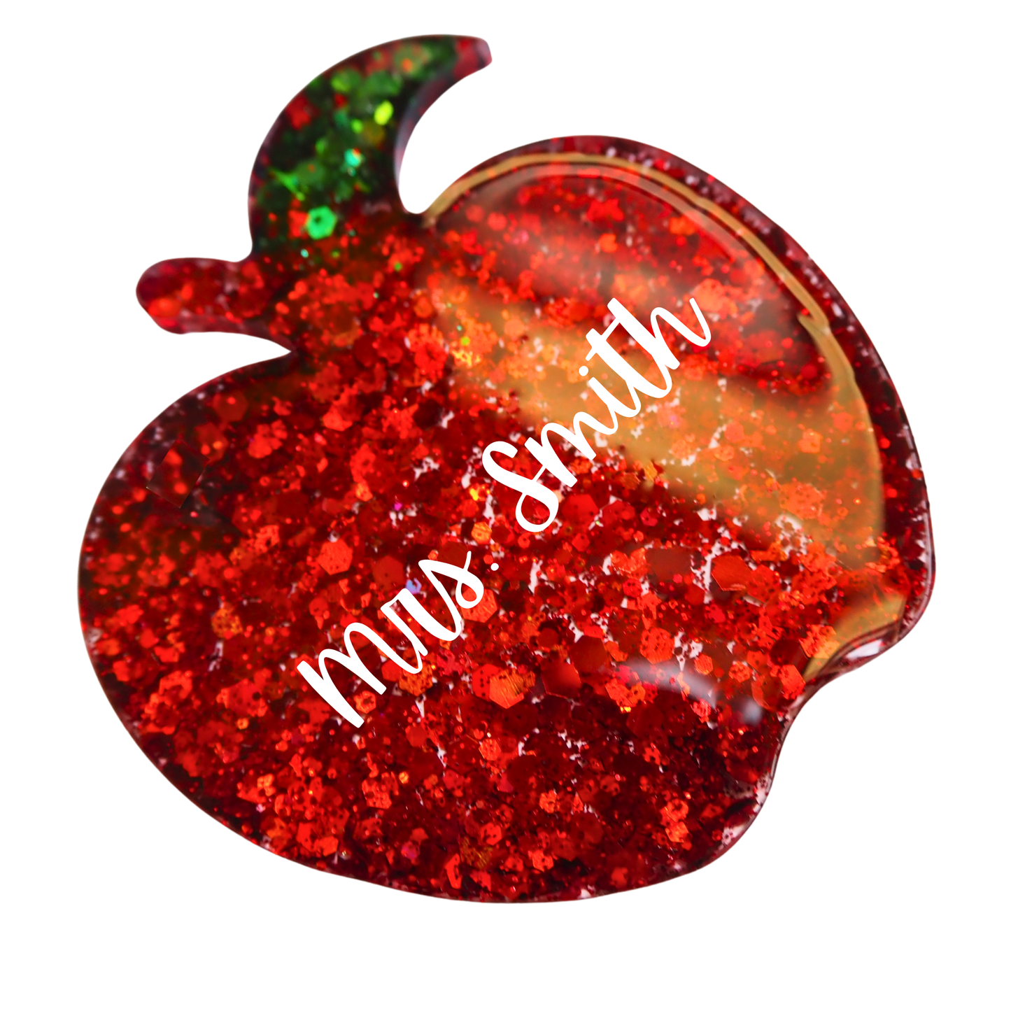 Teacher Appreciation Gift | Personalized Tumbler, Pencil Stapler & Glitter Apple Magnet