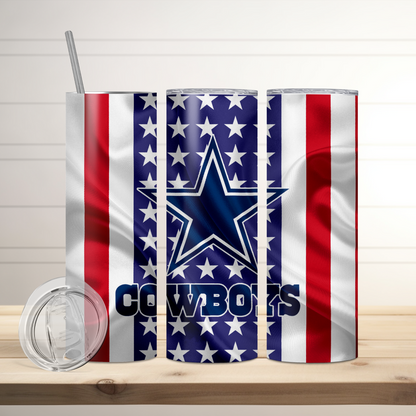 Dallas Cowboys Football Inspired Tumbler
