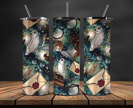 Harry Potter Hedwig Tumbler | Full Design Skinny Tumbler