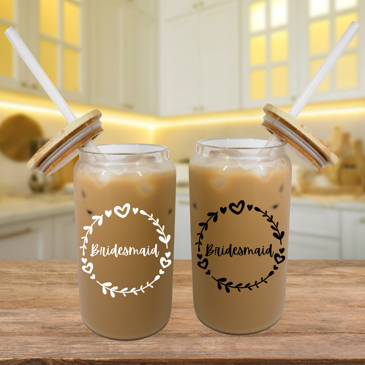 Bridal Party Titles | Bride Tribe with Vine | Libbey Glass Cup