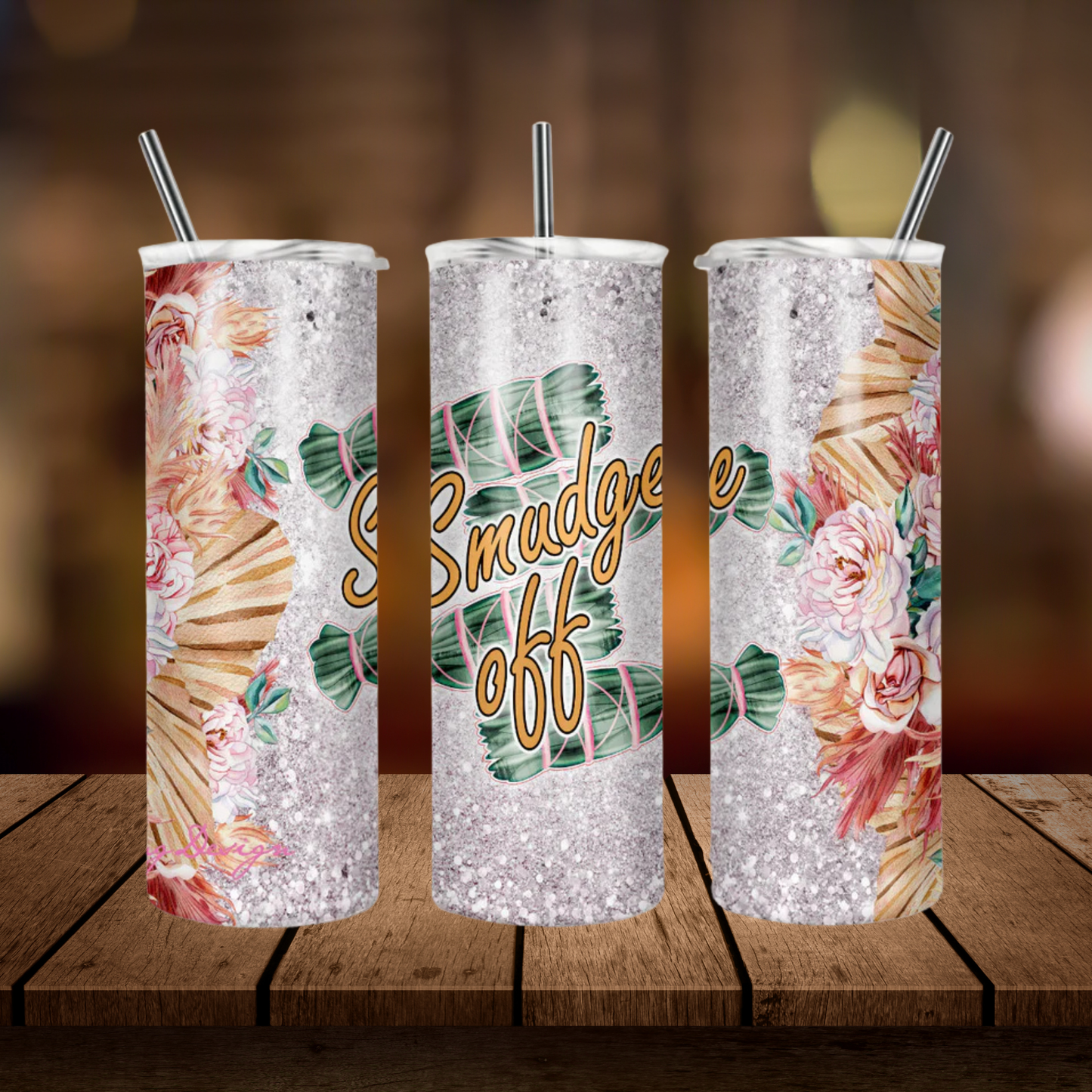 Smudge Off | Boho | Full Design Skinny Tumbler
