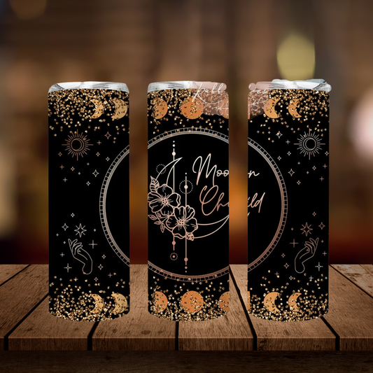 Moon Child | Boho | Full Design Skinny Tumbler