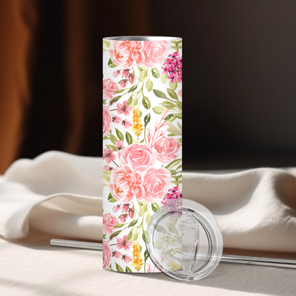Spring Floral | 20oz Skinny | Full Design Skinny Tumbler | 2025 Spring Collection