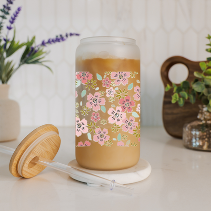 Libbey Glass Cup | Boho Floral