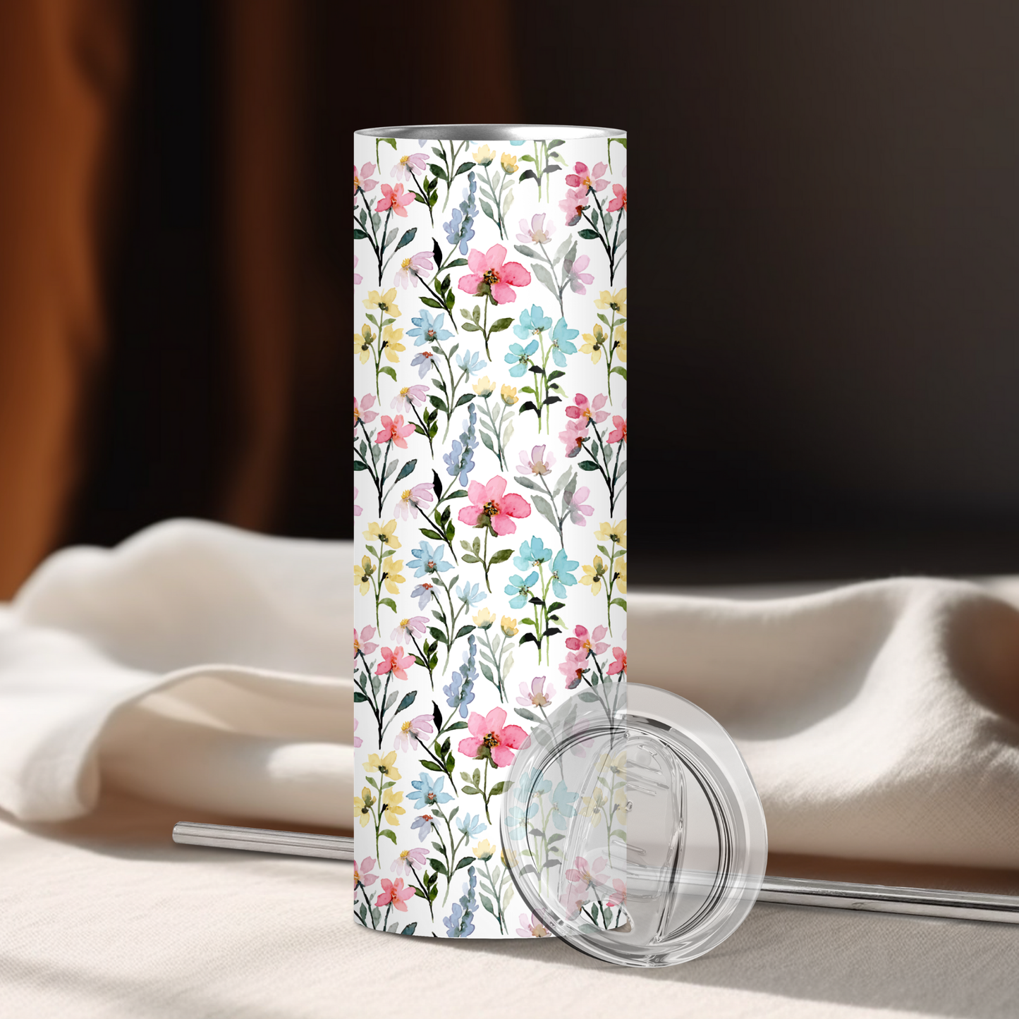 Spring Floral | 20oz Skinny | Full Design Skinny Tumbler | 2025 Spring Collection