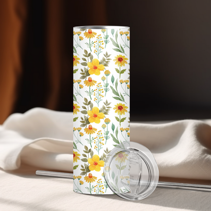 Spring Floral | 20oz Skinny | Full Design Skinny Tumbler | 2025 Spring Collection