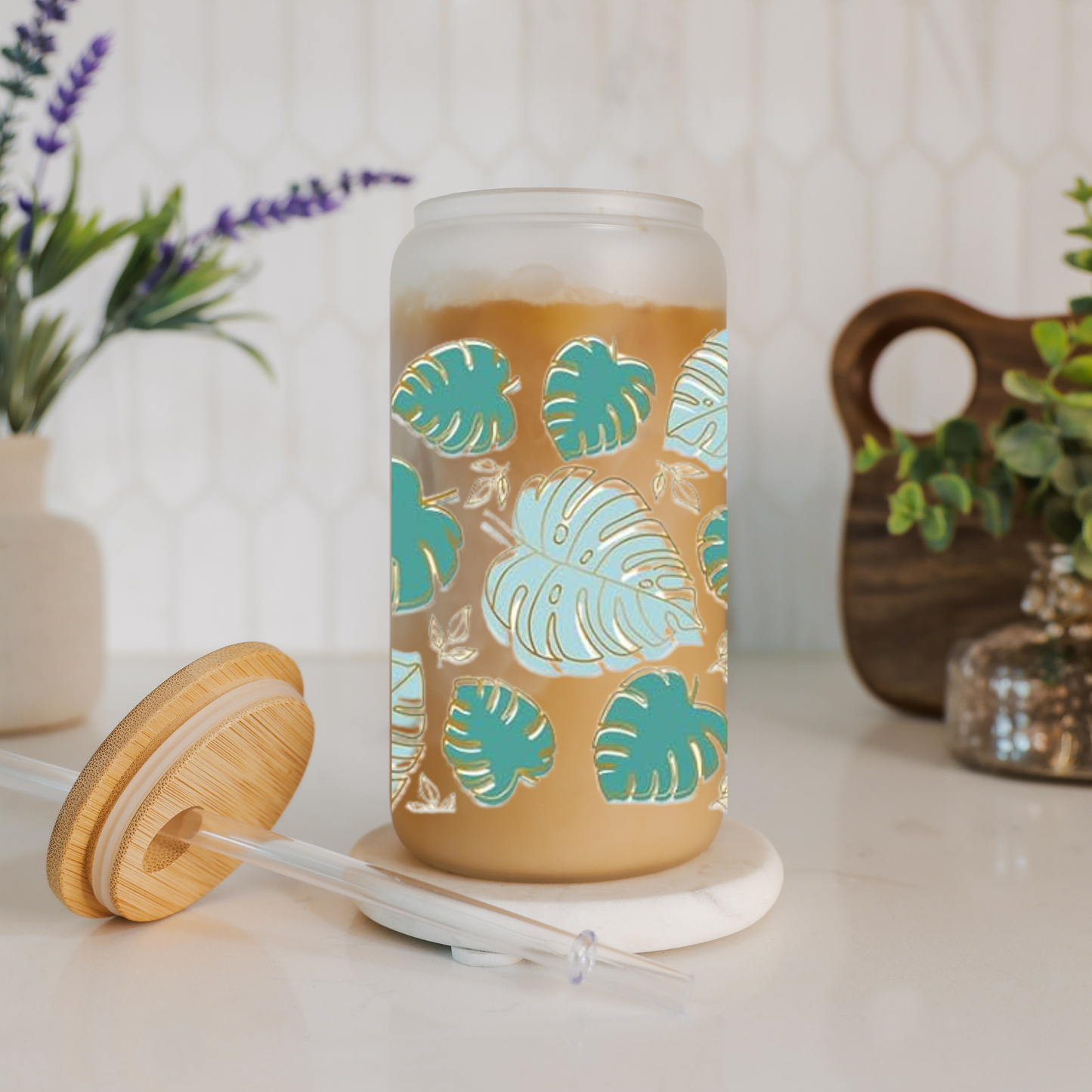 Libbey Glass Cup | Boho Floral