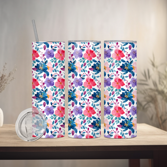 Spring Floral | 20oz Skinny | Full Design Skinny Tumbler | 2025 Spring Collection