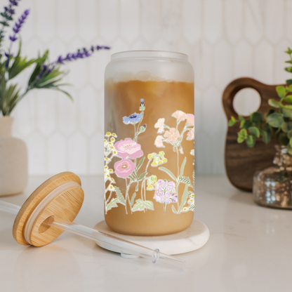 Libbey Glass Cup | Boho Floral