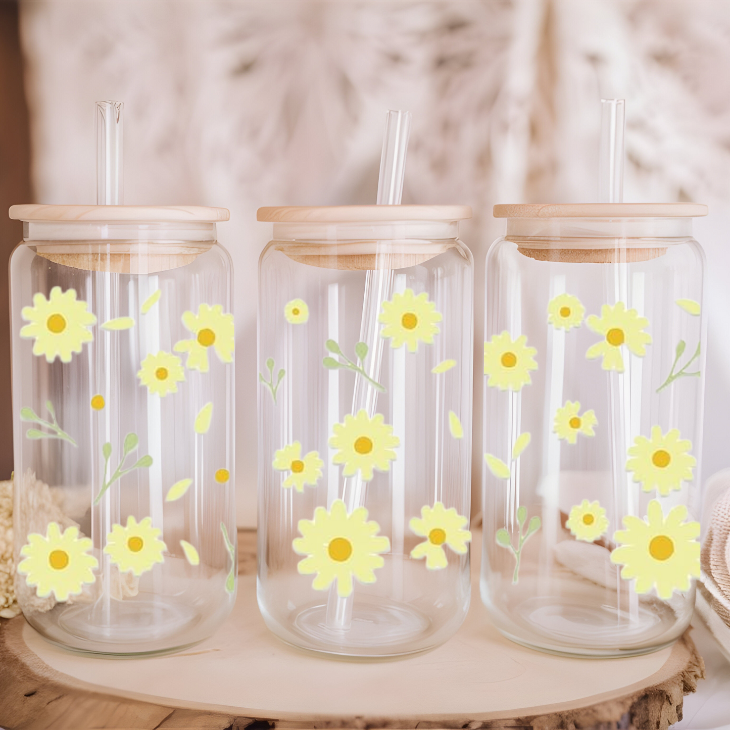 Libbey Glass Cup | Boho Floral