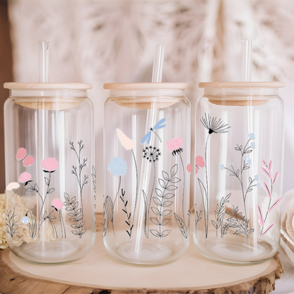 Libbey Glass Cup | Boho Floral