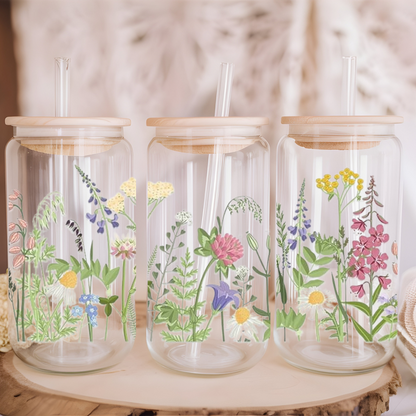 Libbey Glass Cup | Boho Floral