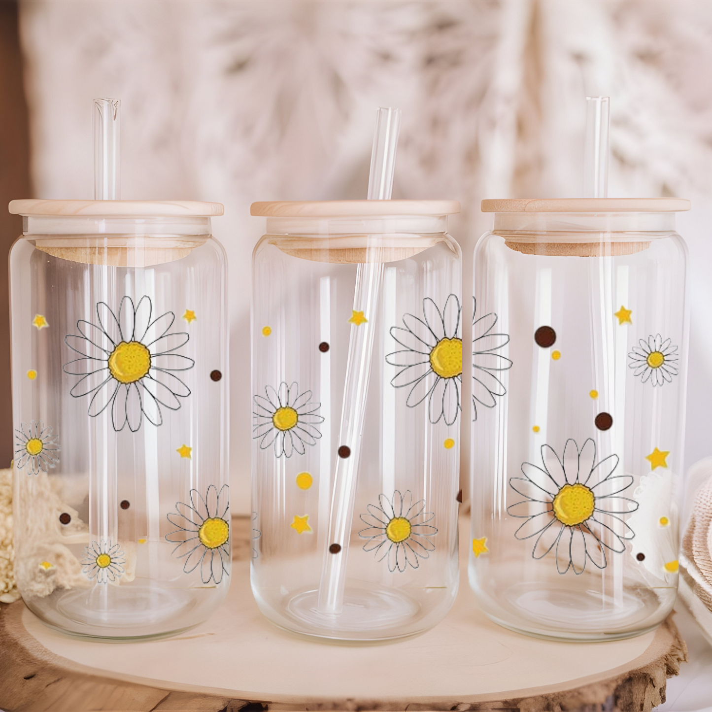 Libbey Glass Cup | Boho Floral