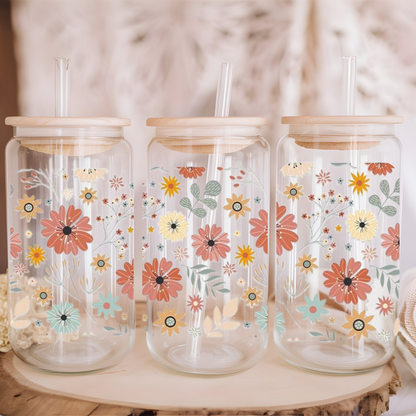 Libbey Glass Cup | Boho Floral