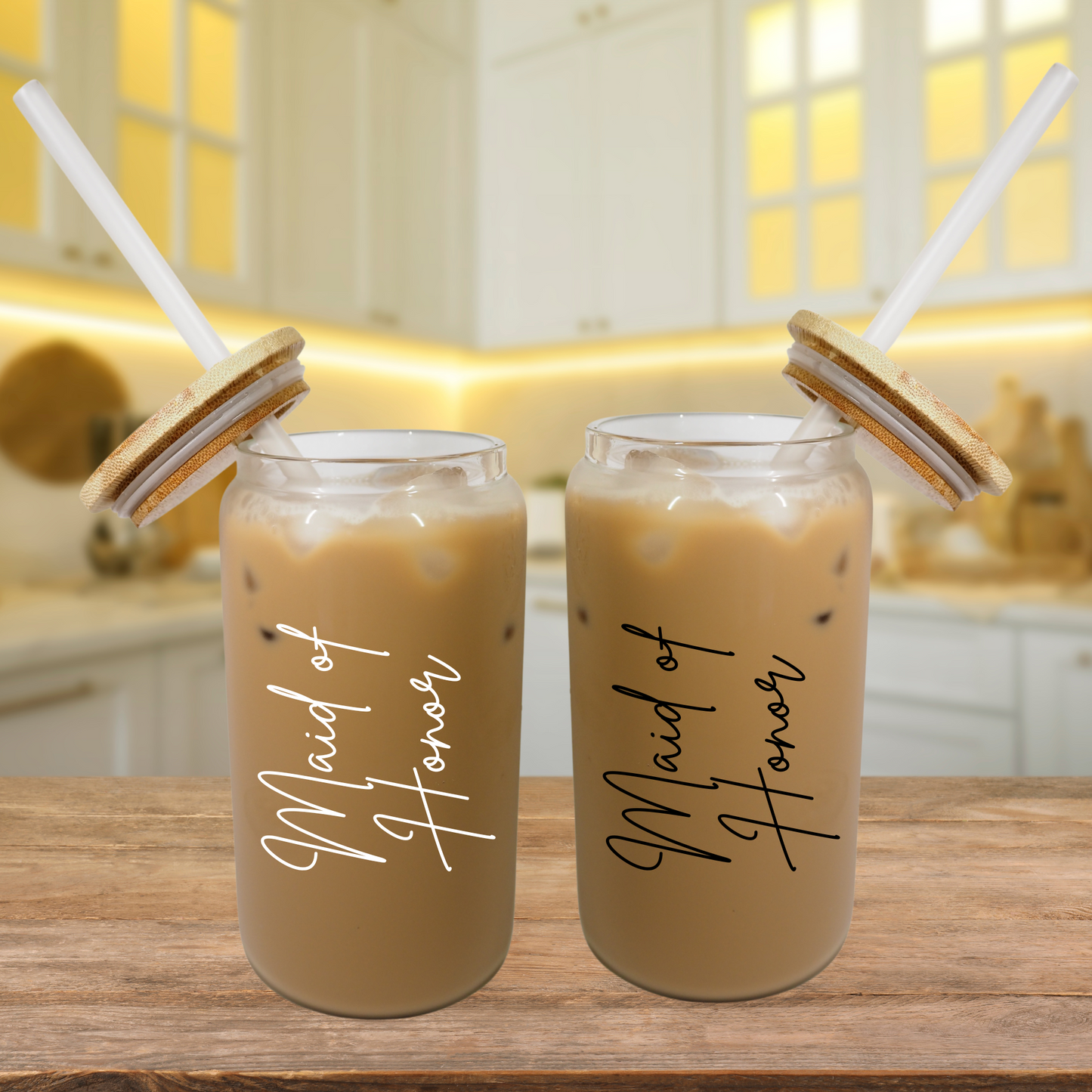 Script Bridal Party Titles | Libbey Glass Cup