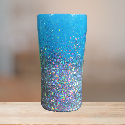 Blue & Silver Glitter Tumbler | Personalized Tumbler