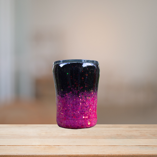 Black & Pink Glitter Tumbler | Personalized Tumbler